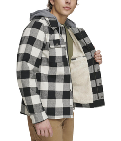 Куртка-рубашка утепленная мужская LEVI'S COTTON SHACKET WITH JERSEY HOOD AND SHERPA LINING