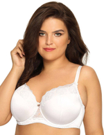 Бюстгальтер plus size с эффектной вышивкой на чашках (Размер: 105E) (Цвет: черный)