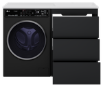GRAFIT - 60 Тумба напольная 3 ящ. Графит под стиральную машину, ПВХ