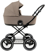 Детская коляска Roan Bass Next Classic d12 2.0 3 в 1 с автокреслом Tutis Elo Lux EduSky Black BNC/80/2 Hazel/Black/руч.Black