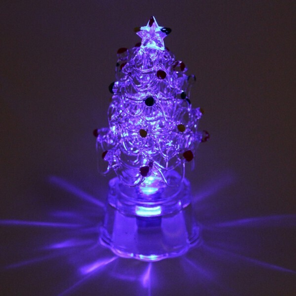 Фигурка с подсветкой «Елочка ажурная», 9,5 см