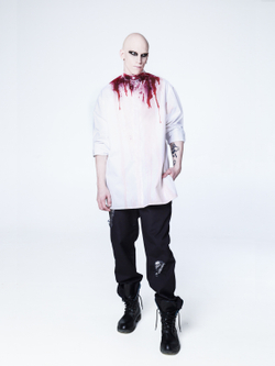 Рубашка "Калина" с окрашиванием. Бело-красная