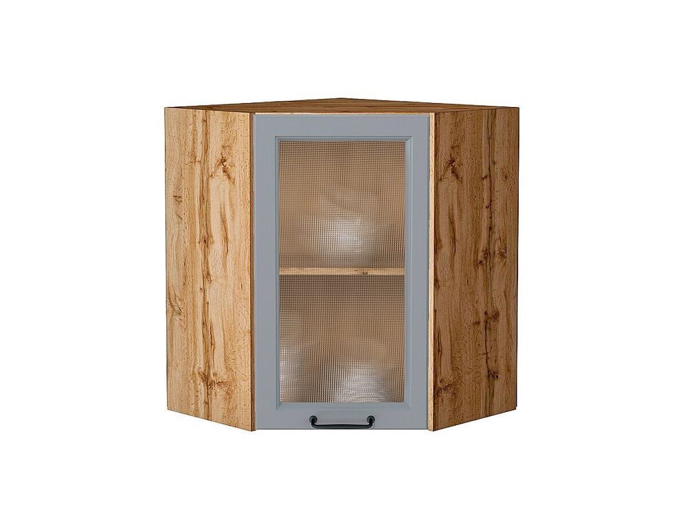 Шкаф верхний угловой остекленный Ницца