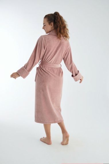Халат женский махровый 4140 пудра  NUSA Турция