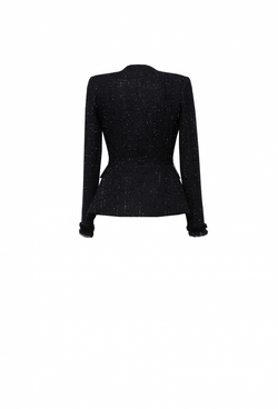 Приталенный твидовый жакет в клетку 01-03-23 FW