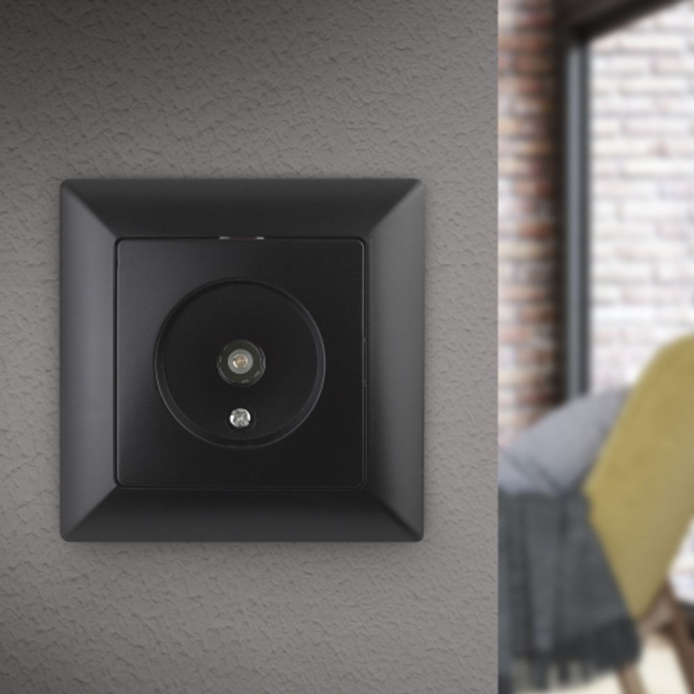 Розетка Intro Solo 4-301-05 TV одиночная, СУ, антрацит