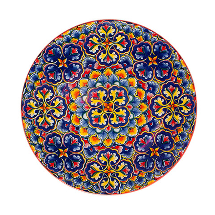 Тарелка "Arabesque" (красная) d=21,5см,h=2см (min6) (транспортная упаковка)