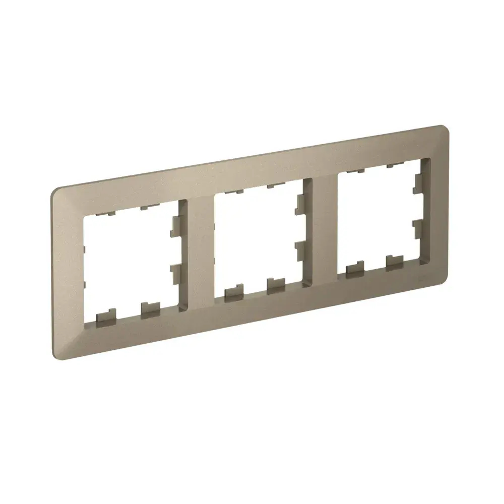 ATLASDESIGN AIR 3-постовая РАМКА, ШАМПАНЬ/дымчатый черный