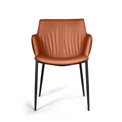 Стул с подлокотниками Sofia, терракотовая экокожа Soft-Touch