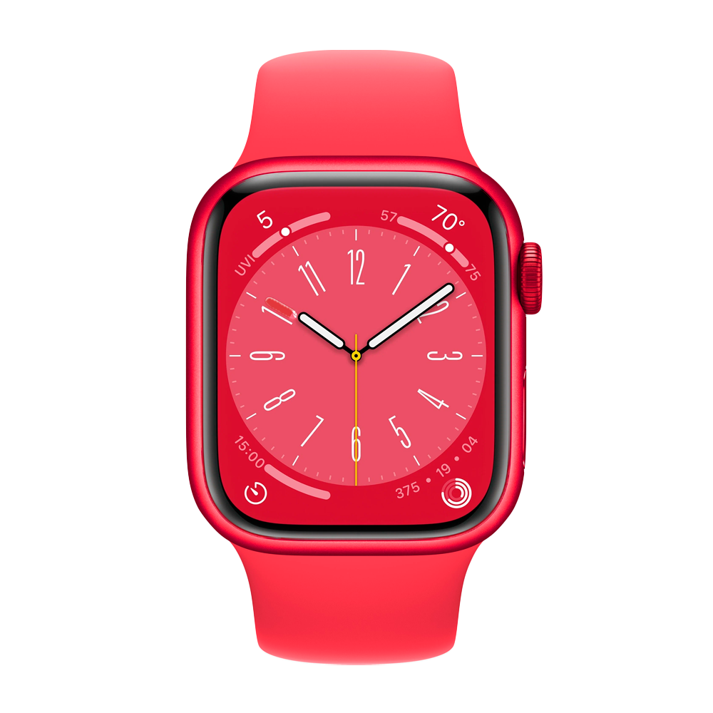 Умные часы Apple Watch Series 8 GPS, 41mm, Aluminium Case with Sport Band, Red (Красный)