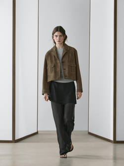 Massimo Dutti Струящиеся шелковые брюки контрастного цвета, черный