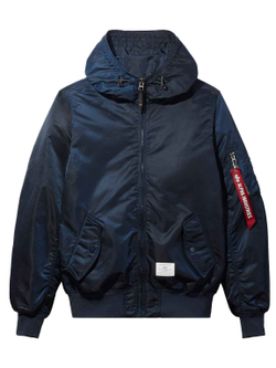 Куртка Бомбер L-2B Hooded GENII 2022 (т.синяя - r.blue)