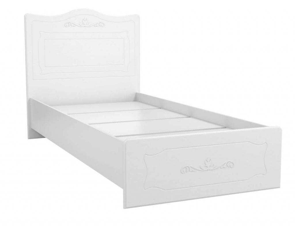 Кровать 900 с настилом Италия ИТ-10 белое дерево