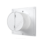 Вентилятор накладной пластик D125 с обратным клапаном белый DICITI SLIM 5C