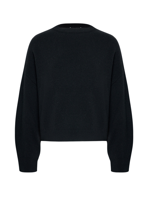 Джемпер из шерсти укороченный черный