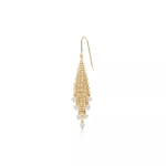 Серьги из жёлтого золота 18k с жемчугом, Tiffany 💠mesh