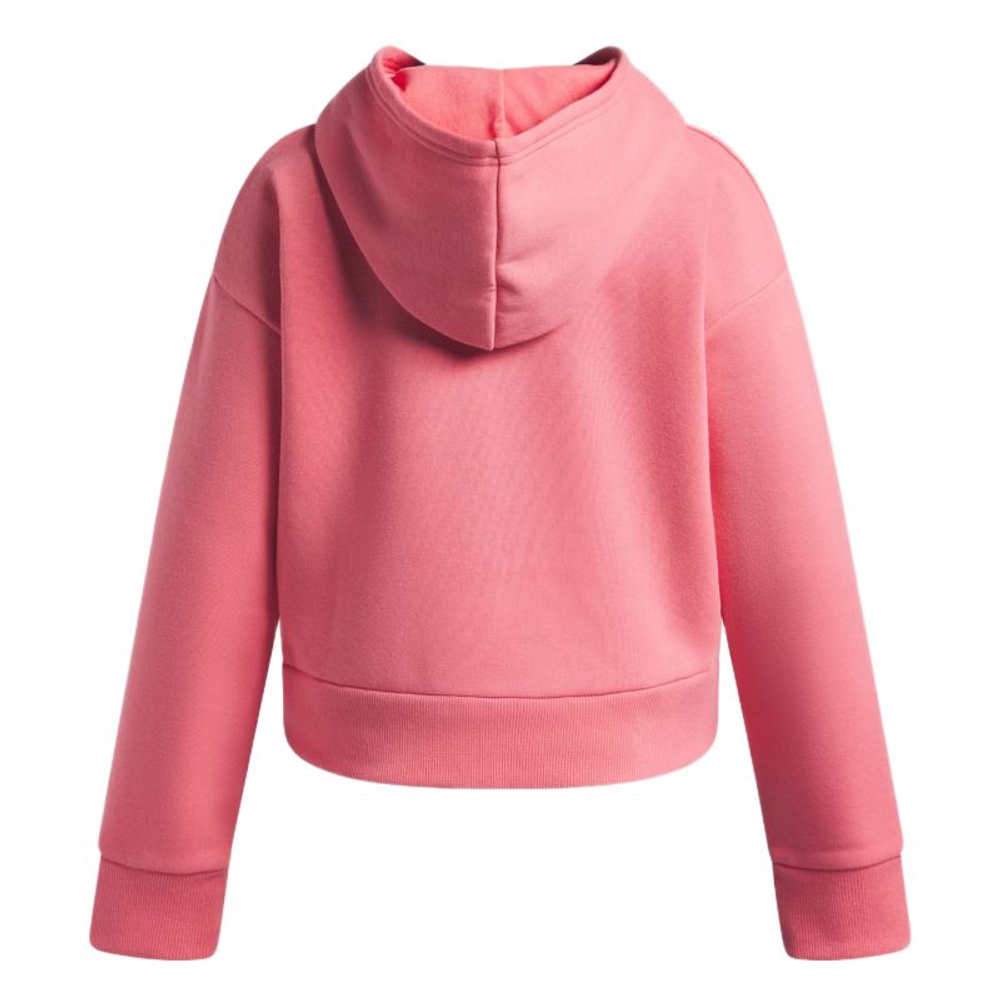 Детская теннисная куртка Under Armour Rival Fleece Crop - bittersweet pink/white