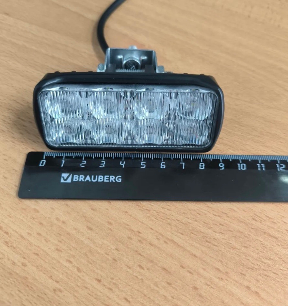 8 LED + \ Светодиодная балка 24W, 9 см, двух режимная, белый и стробоскоп, серия: мини балки (1 шт.) =