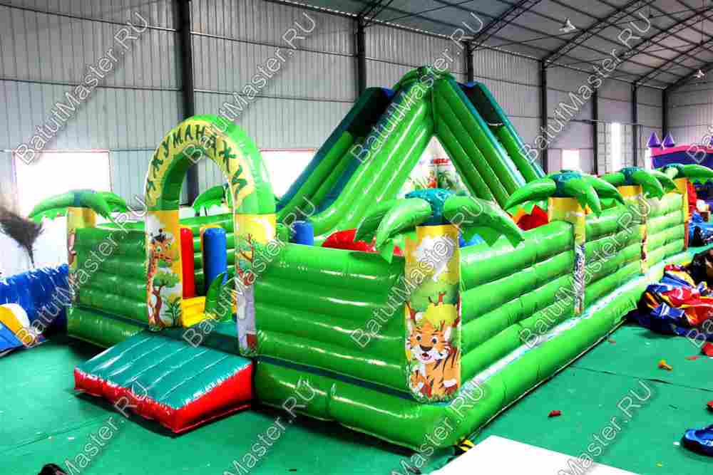Коммерческий надувной батут "Джунгли малый"