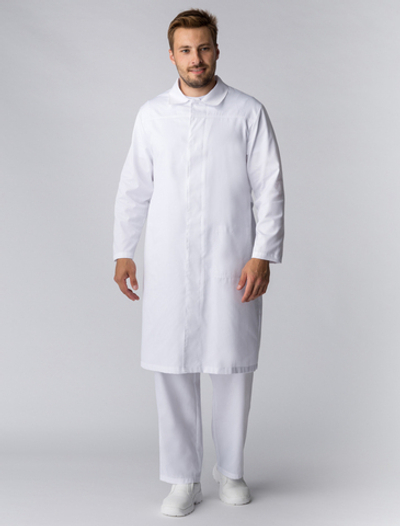 Халат мужской ХАССП-Премиум (тк.Оптима,160), белый