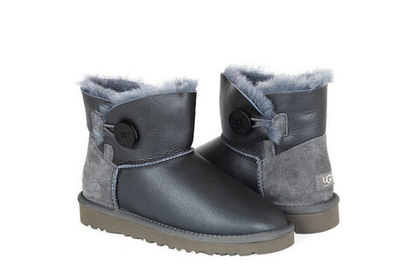 UGG Mini Bailey Button Metallic Grey
