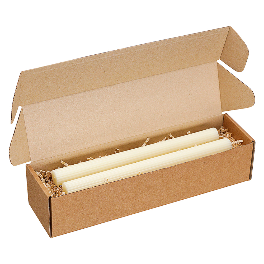 Набор из двух свечей молочно-белого цвета из коллекции Edge, 24,5 см