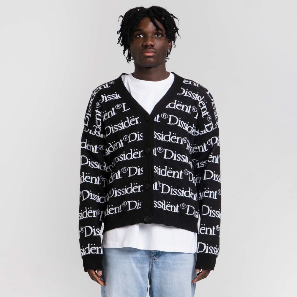 Кардиган Dissident Logo Pattern Черный