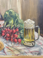 Натюрморт с пивом и закусками