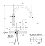 Смеситель для кухни Ritmonio Apogeo с опрокидывающимся изливом, хром E0CU40CRL