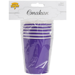 Стаканы бумажные в фиолетовом цвете, 250 мл, 6 шт