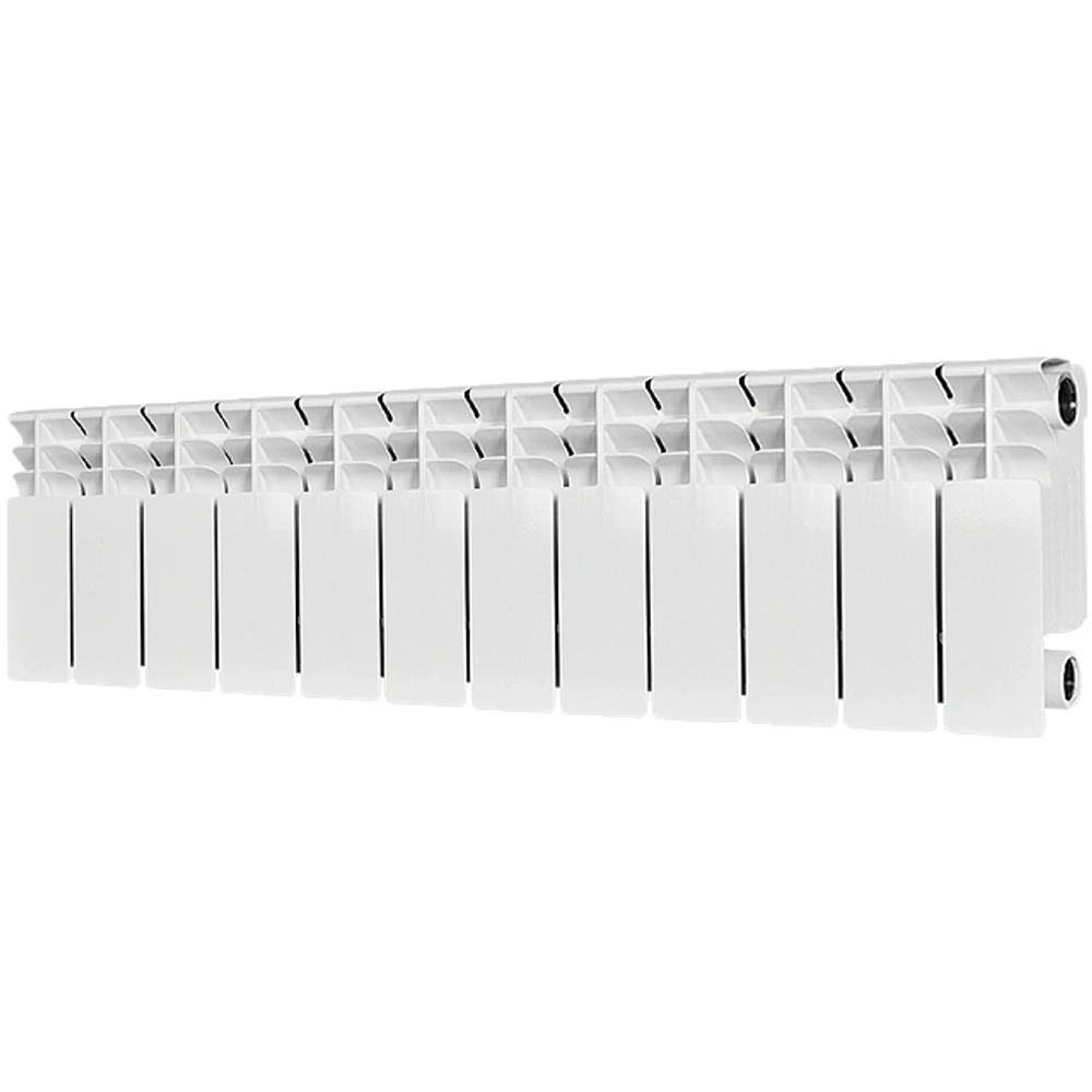 Радиатор биметаллический STOUT TITAN 200 - 12 секций (подключение боковое, цвет белый)