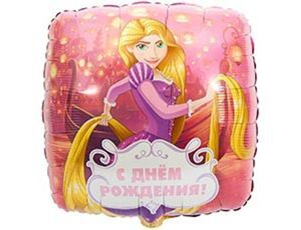 А 18" РУС С ДНЕМ РОЖДЕНИЯ Рапунцель S60
