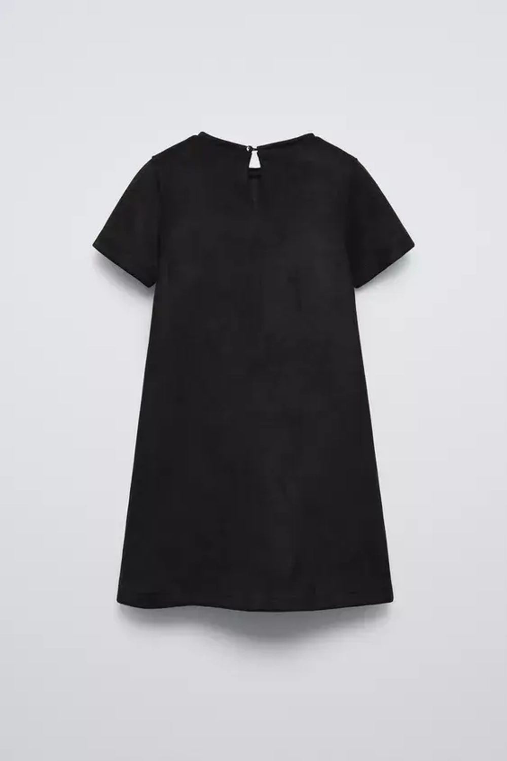 ZARA ПЛАТЬЕ ИЗ ИСКУССТВЕННОЙ ЗАМШИ, ЧЕРНЫЙ