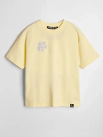 Желтая футболка для девочки трикотажная