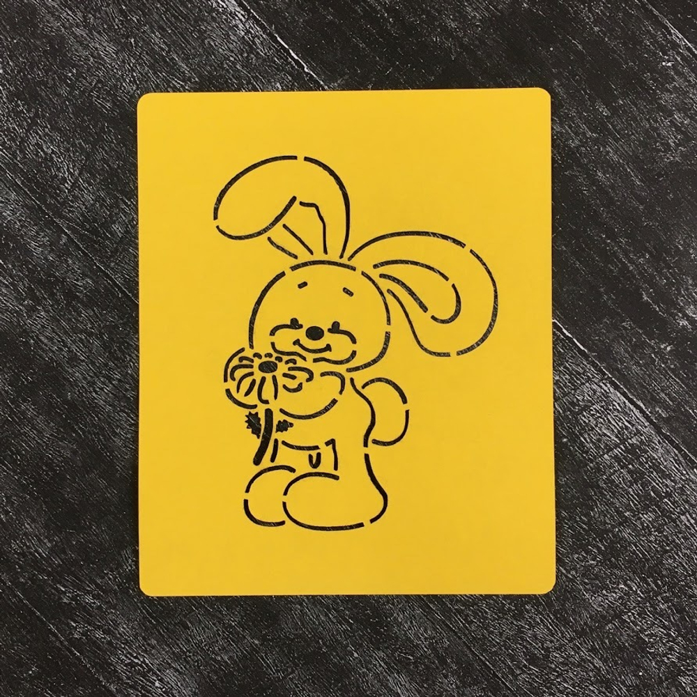 Зайка с ромашкой №1