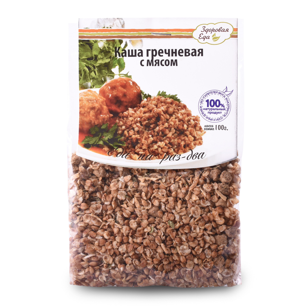 Каша гречневая с мясом 100 г ("Здоровая Еда")