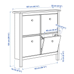 Обувной шкаф/хранение - IKEA HEMNES/ХЕМНЭС ИКЕА, 107x22x101 см, белый