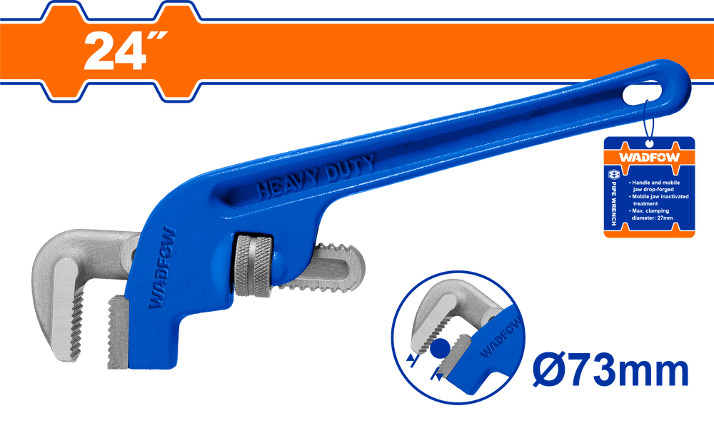 Смещенный трубный ключ WADFOW WPW6124