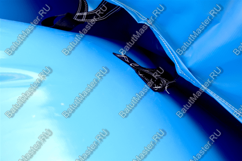 Коммерческий надувной батут-горка "Дракон" 10*5*8 м,без шипов сине-белый