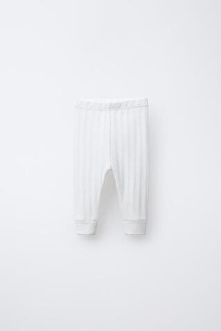ZARA НАБОР ИЗ ТРЕХ ЛЕГИНСОВ В РУБЧИК, РОЗОВЫЙ