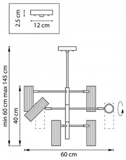 Люстра на штанге Lightstar Roma 718263