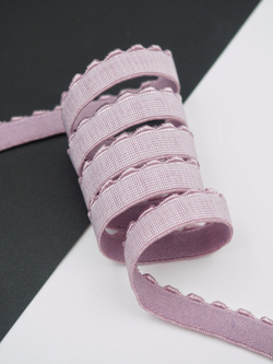 Резинка отделочная морской туман ажурная ширина 12 мм с учетом фестона