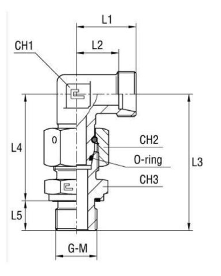 Штуцер FNE90 DL12 BSP3/8" (корпус) CAST