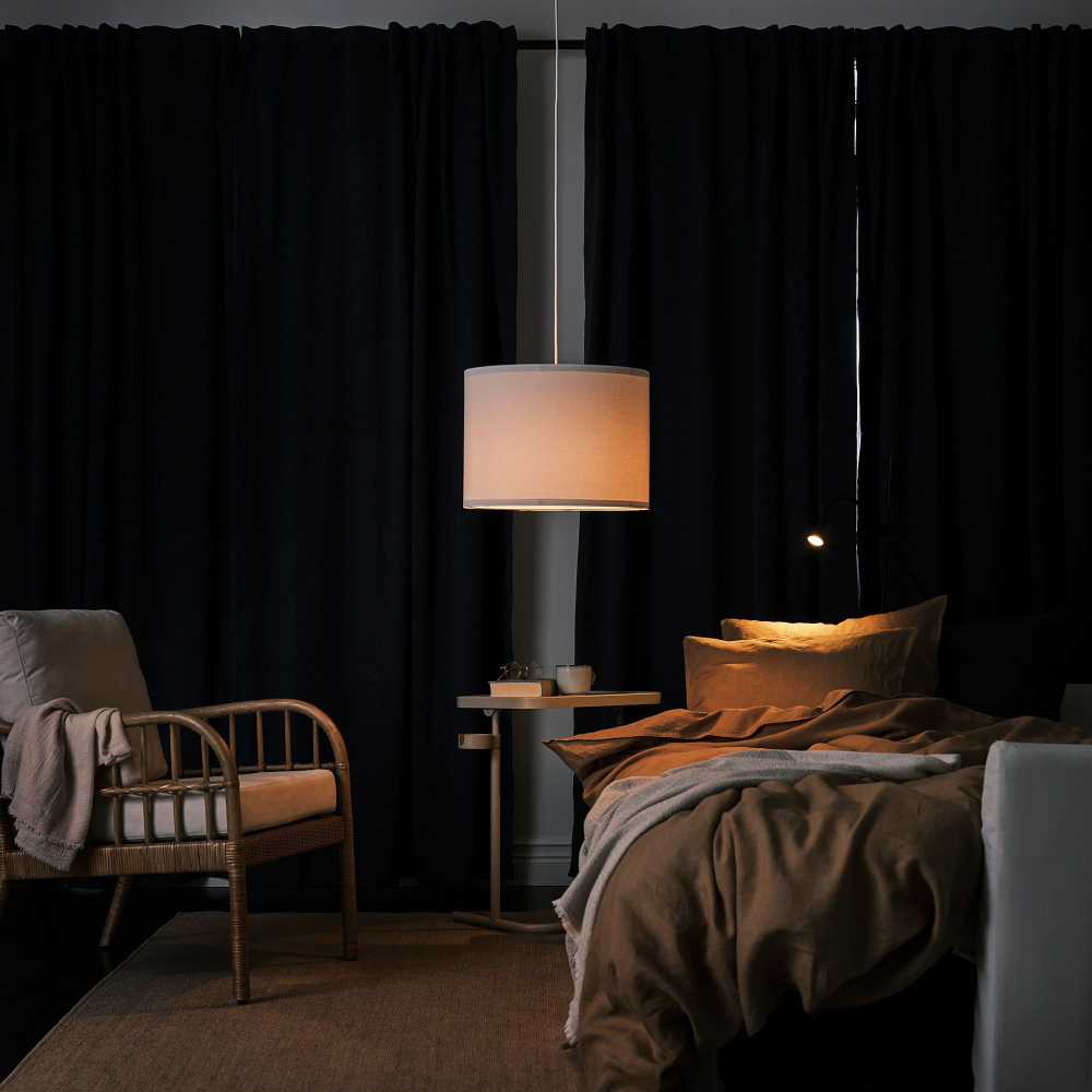 Комплект штор IKEA BLAHUVA (БЛОХУВА), Темно-синий, 145х250 см, 2 шт