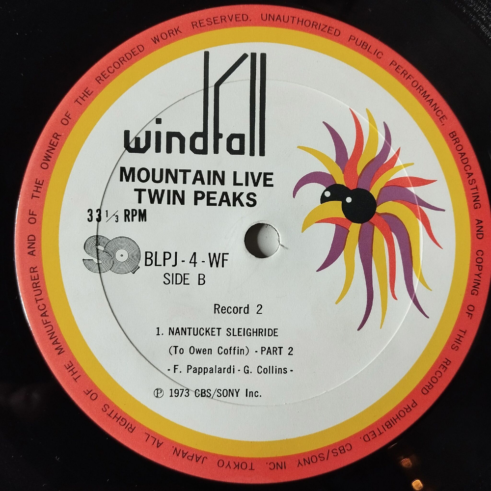 Винтажная виниловая пластинка LP Mountain Twin Peaks (Japan 1973) (No Obi) Never In My Life