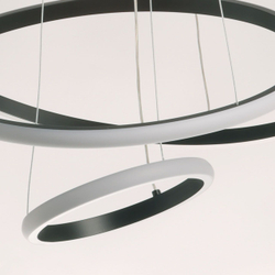 Люстра подвесная светодиодная Lanbos 58098, 70 Вт LED, черная