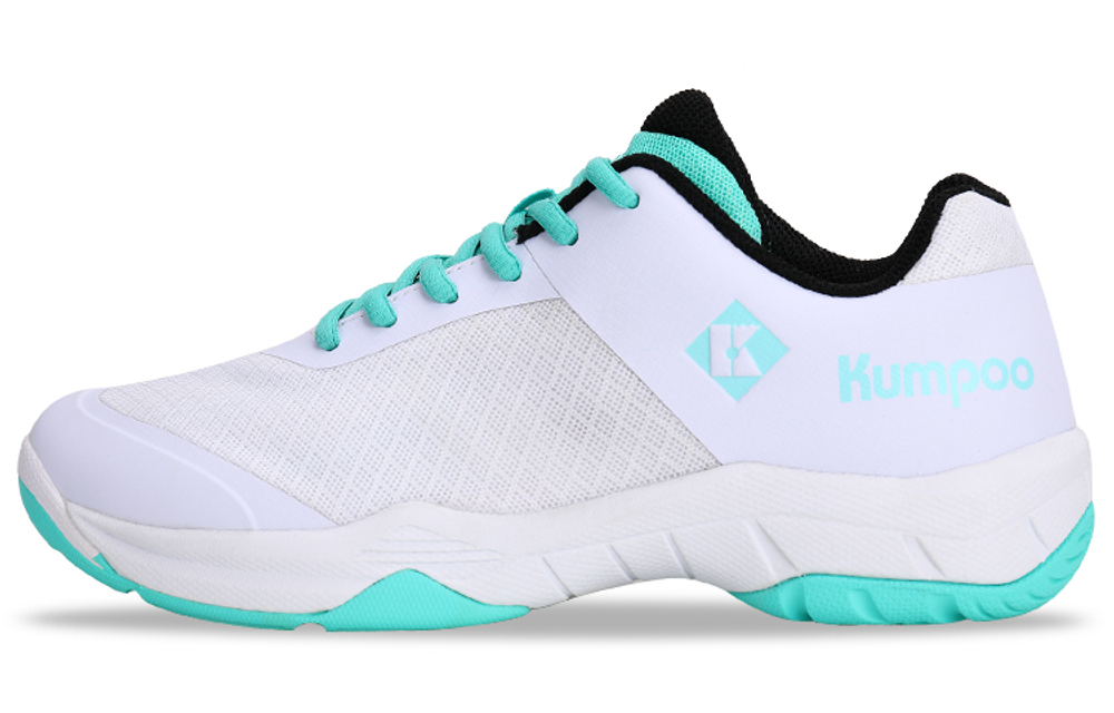 KUMPOO Textile, Synthetic Leather, TPU Cushioning Slip Resistant Breathable Coverage Support Low top Badminton Shoes