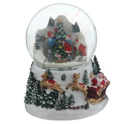 GAEM Фигурка декоративная "Рождество" в стекл шаре (свет, муз, вьюга, 3хAA), D 12 см, L15 W13,5 H19 см