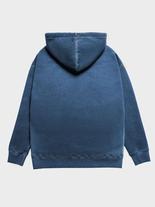 Худи garment dye синий - фото 2