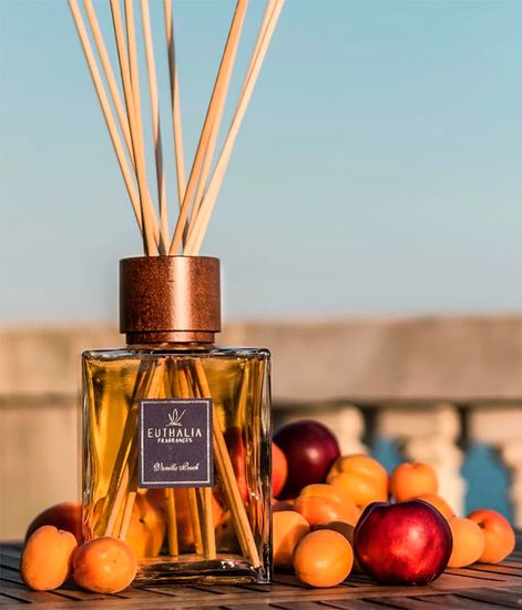 Vanilla Peach, ароматический диффузор с палочками, Euthalia Fragrances